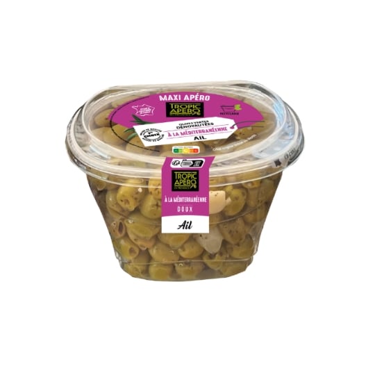 Olives Vertes Dénoyautées à la Méditerranéenne TROPIC APERO