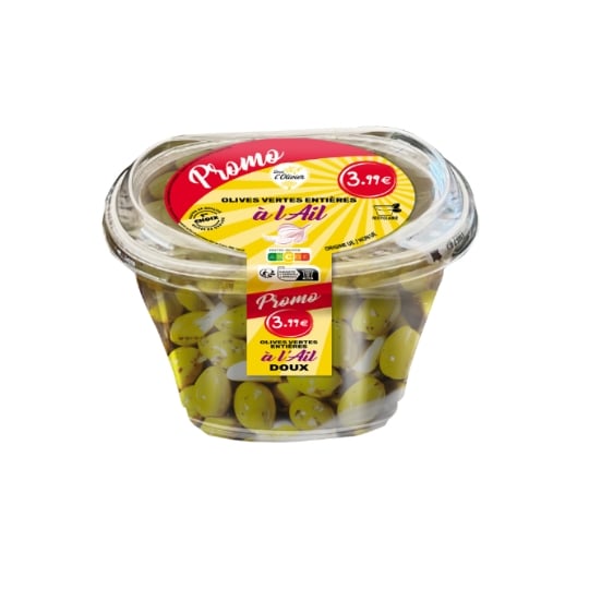 Olives Vertes à l'Ail SOUS L'OLIVIER