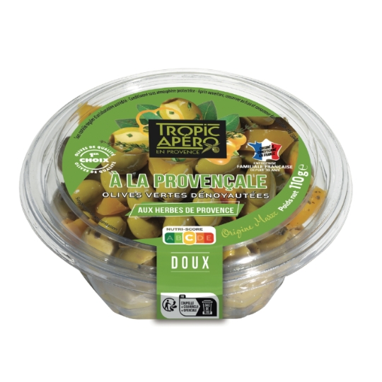 Olives Vertes Dénoyautées à la Provençale TROPIC APERO