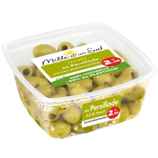 Olives vertes dénoyautées persillade MILLE ET UN SUD
