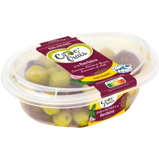 Olives vertes et violettes à la Berbère CROC'FRAIS