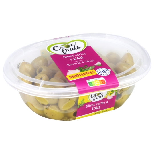 Olives dénoyautées à l ail CROC'FRAIS