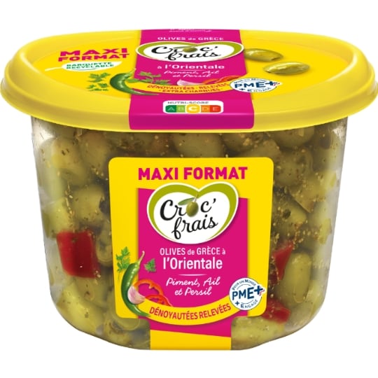Olives Vertes à l'Orientale Dénoyautées CROC'FRAIS