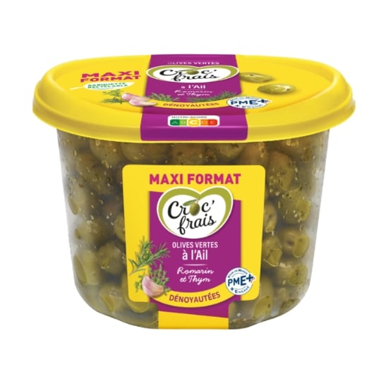 Olives Vertes à l'Ail, Romarin et Thym CROC'FRAIS
