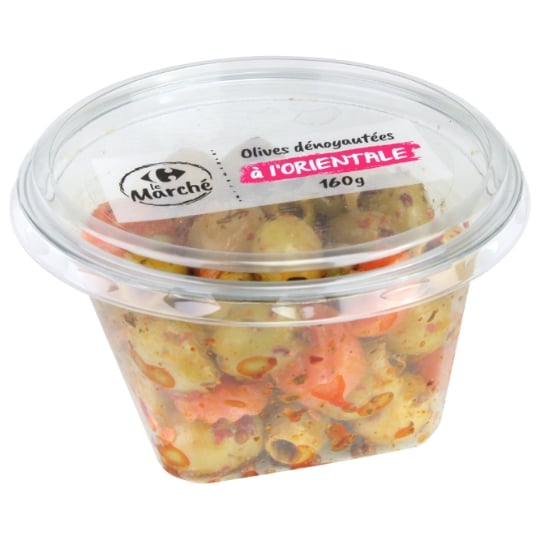 Olives Vertes Dénoyautées à l'Orientale CARREFOUR LE MARCHE