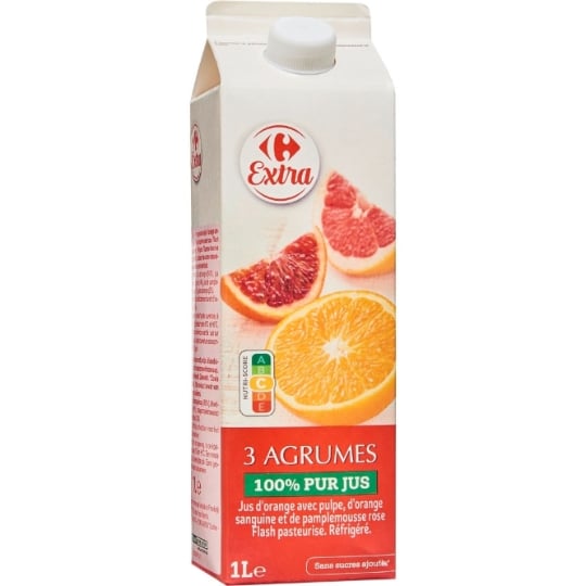 Jus De Fruits 3 Agrumes Sans Sucres Ajoutés CARREFOUR EXTRA