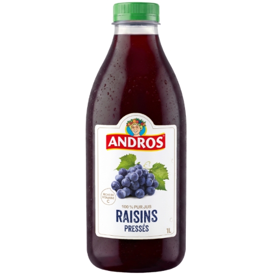 Jus de raisins pressés sans sucres ajoutés ANDROS