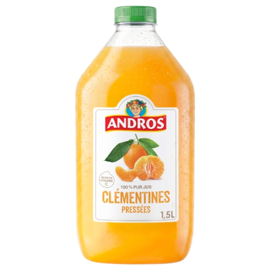 Jus De Clémentine Pressées 100% Pur Jus Sans Sucres Ajoutés ANDROS