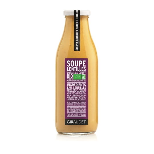 Soupe lentilles corail curry Bio GIRAUDET