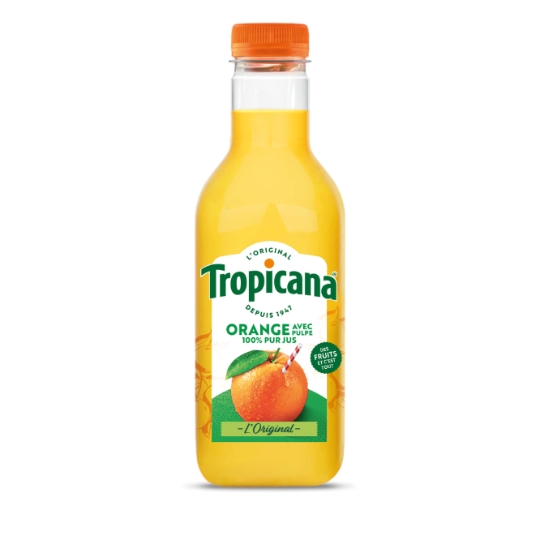 Jus d'Orange Frais Avec Pulpe Pur Jus TROPICANA