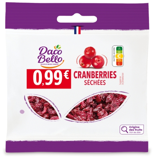 Cranberries Séchées DACO BELLO