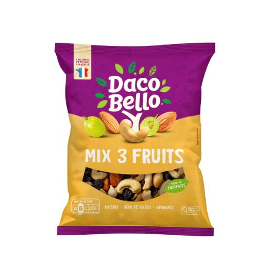 Fruits secs raisins amandes noisettes DACO BELLO