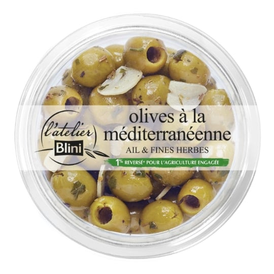 Olives Vertes à la Méditerranéenne ATELIER BLINI