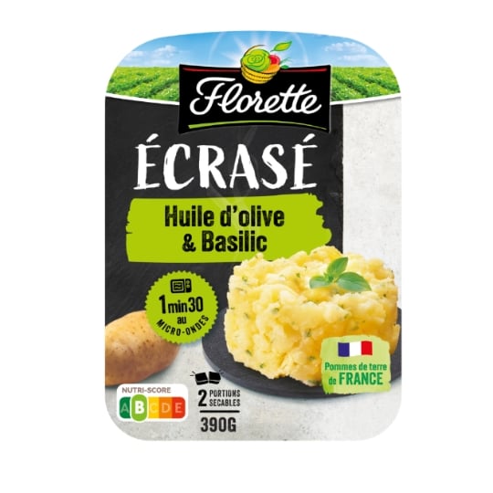 Écrasé de Pommes de Terre Huile d'Olive et Basilic FLORETTE