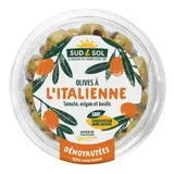 Olives Dénoyautées à l'Italienne Tomate, Origan et Basilic SUD & SOL
