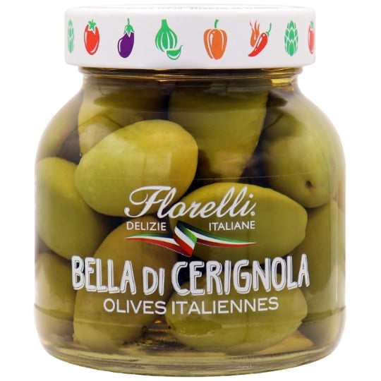 Olives Vertes Entières Italienne FLORELLI