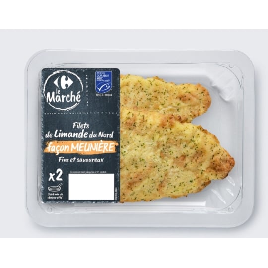 Filets de limande panés du Nord MSC façon meunière  CARREFOUR LE MARCHE