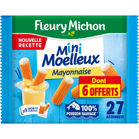 Bâtonnets de Surimi Mini Moelleux + Mayonnaise FLEURY MICHON