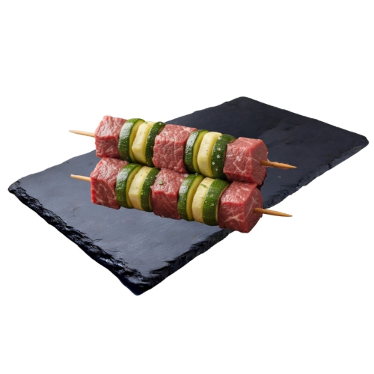 Brochettes de Boeuf et Courgettes