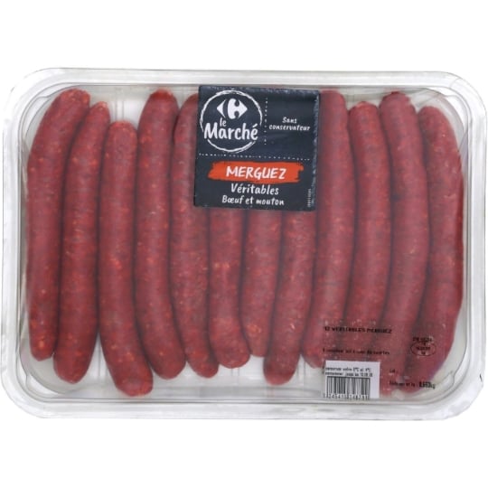 Merguez Bœuf et Mouton CARREFOUR