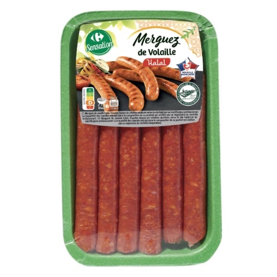 Merguez de Volaille Halal CARREFOUR SENSATION