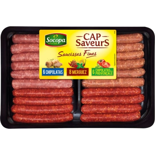 Assortiment de Saucisses Fines 3 Saveurs SOCOPA