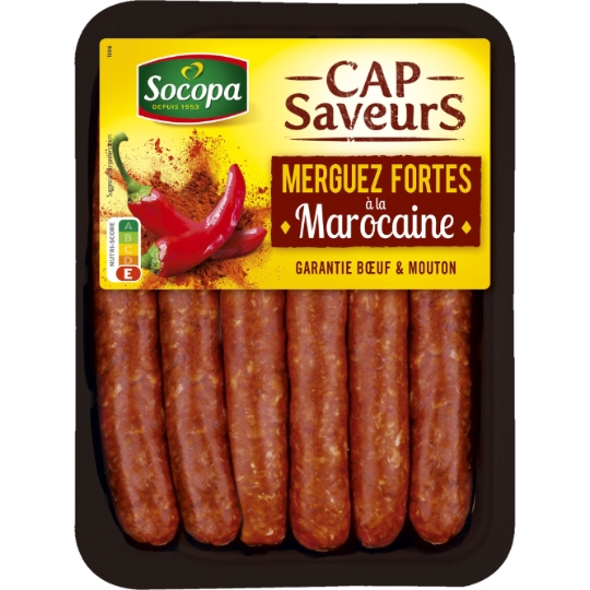 Merguez Fortes Boeuf et Mouton à la Marocaine SOCOPA