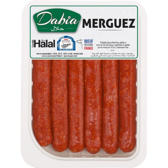Merguez Pur Boeuf Halal DABIA