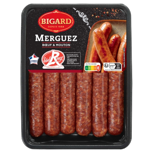 Merguez Bœuf et Mouton Label Rouge BIGARD
