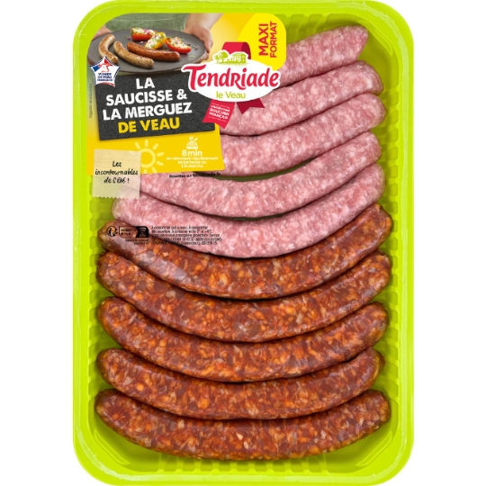 Saucisses Assortiment la Saucisse & Merguez de Veau TENDRIADE