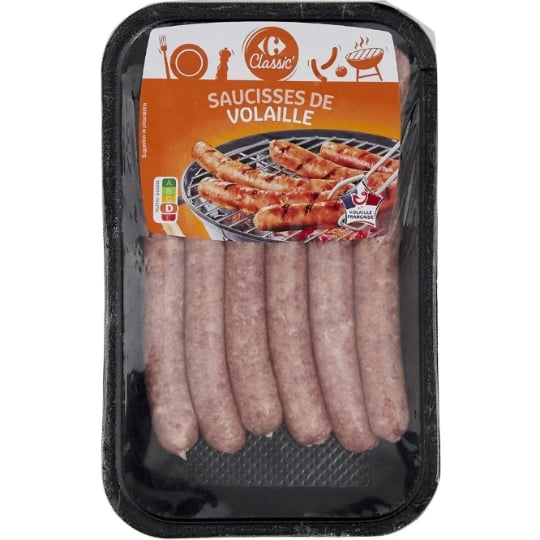 Saucisses de Volaille CARREFOUR CLASSIC'