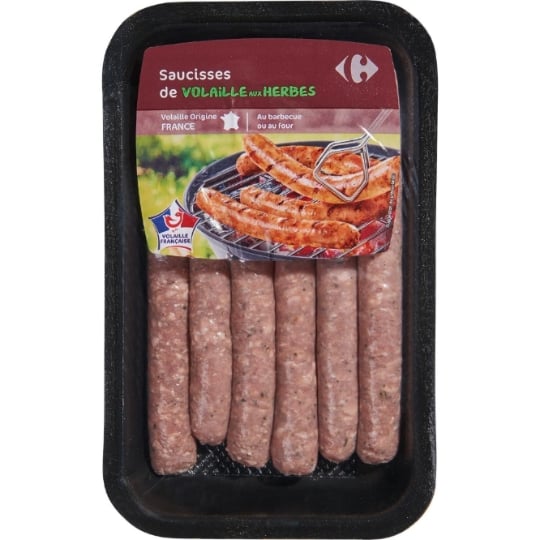 Saucisses de Volaille aux Herbes CARREFOUR CLASSIC'