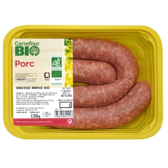 Saucisses Brasse CARREFOUR BIO