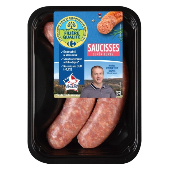 Saucisses Supérieures FILIERE QUALITE CARREFOUR