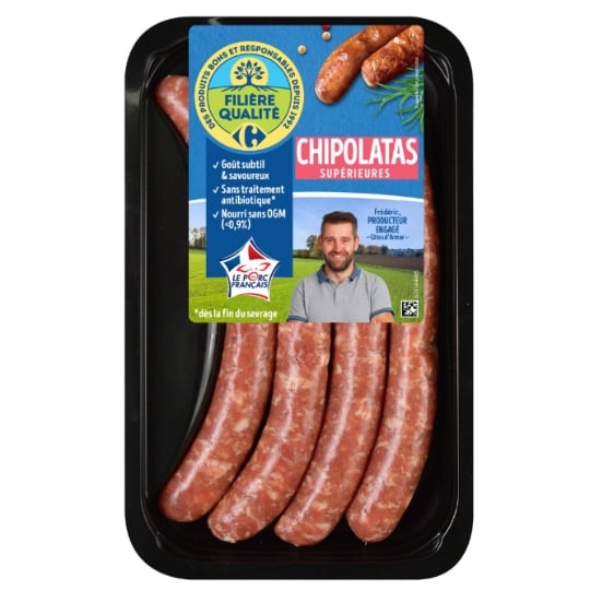 Chipolatas Supérieures FILIERE QUALITE CARREFOUR