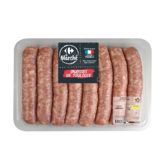 Saucisses de Toulouse de Toulouse FILIERE QUALITE CARREFOUR