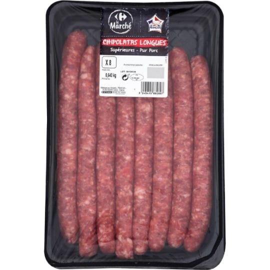 Chipolatas Longues Supérieures CARREFOUR