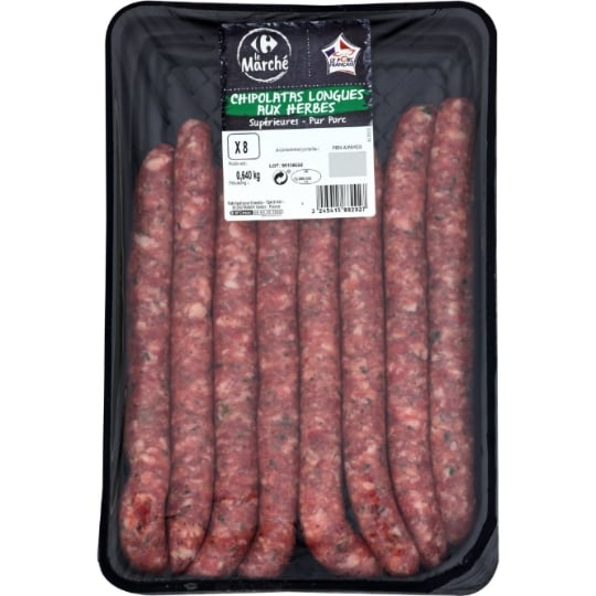 Chipolatas Longues aux Herbes CARREFOUR