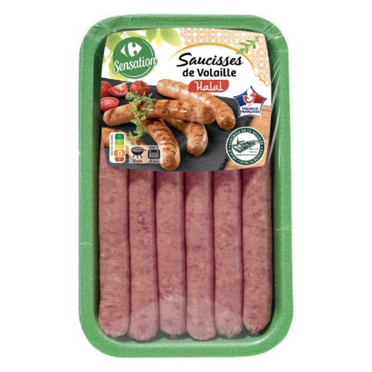 Saucisses de Volaille Halal CARREFOUR SENSATION