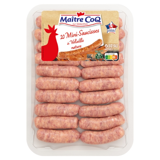 Saucisses de Volaille Nature Mini MAITRE COQ
