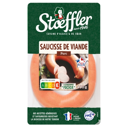 Saucisse de viande porc et bœuf  STOEFFLER