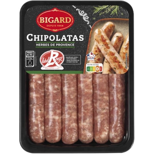 Chipolatas aux Herbes de Provence Label Rouge BIGARD