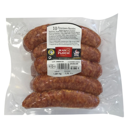 Saucisses Fumées Supérieures à Cuire JEAN FLOC'H