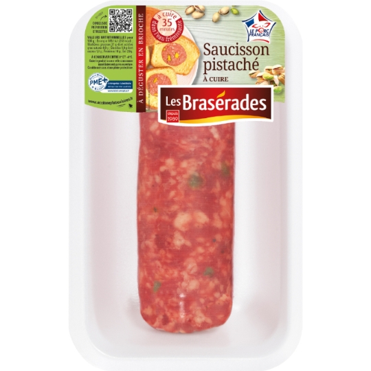 Saucisson Pistaché à Cuire LES BRASERADES
