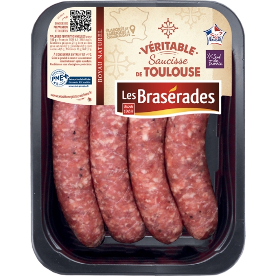 Saucisses de Toulouse Véritables LES BRASERADES