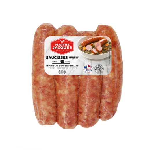 Saucisses Fumées Fumage Naturel au Bois de Hêtre MAITRE JACQUES