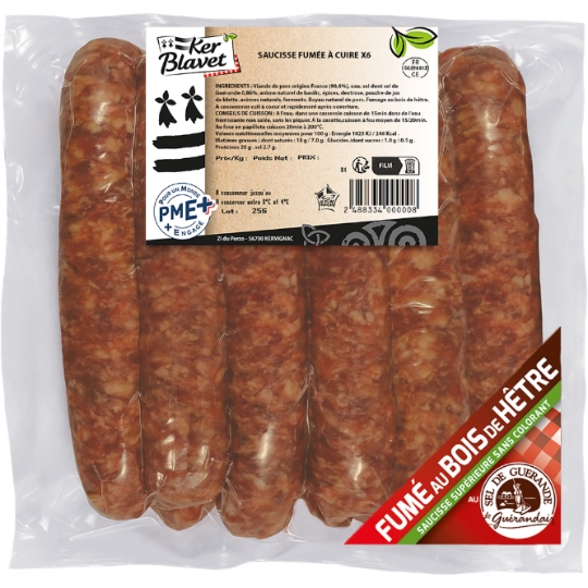 Saucisse Fumée au Bois de Hêtre Sans Sel Nitrite CHARCUTERIE DU BLAVET