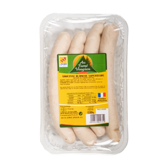Saucisse Blanche Supérieure AU FUME VOSGIEN