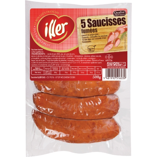 Saucisses Fumées Cuites Supérieures ILLER
