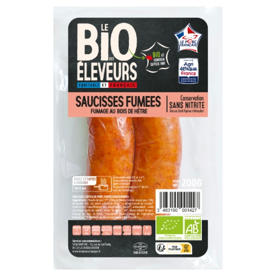 Saucisses fumées Bio BONJOUR CAMPAGNE